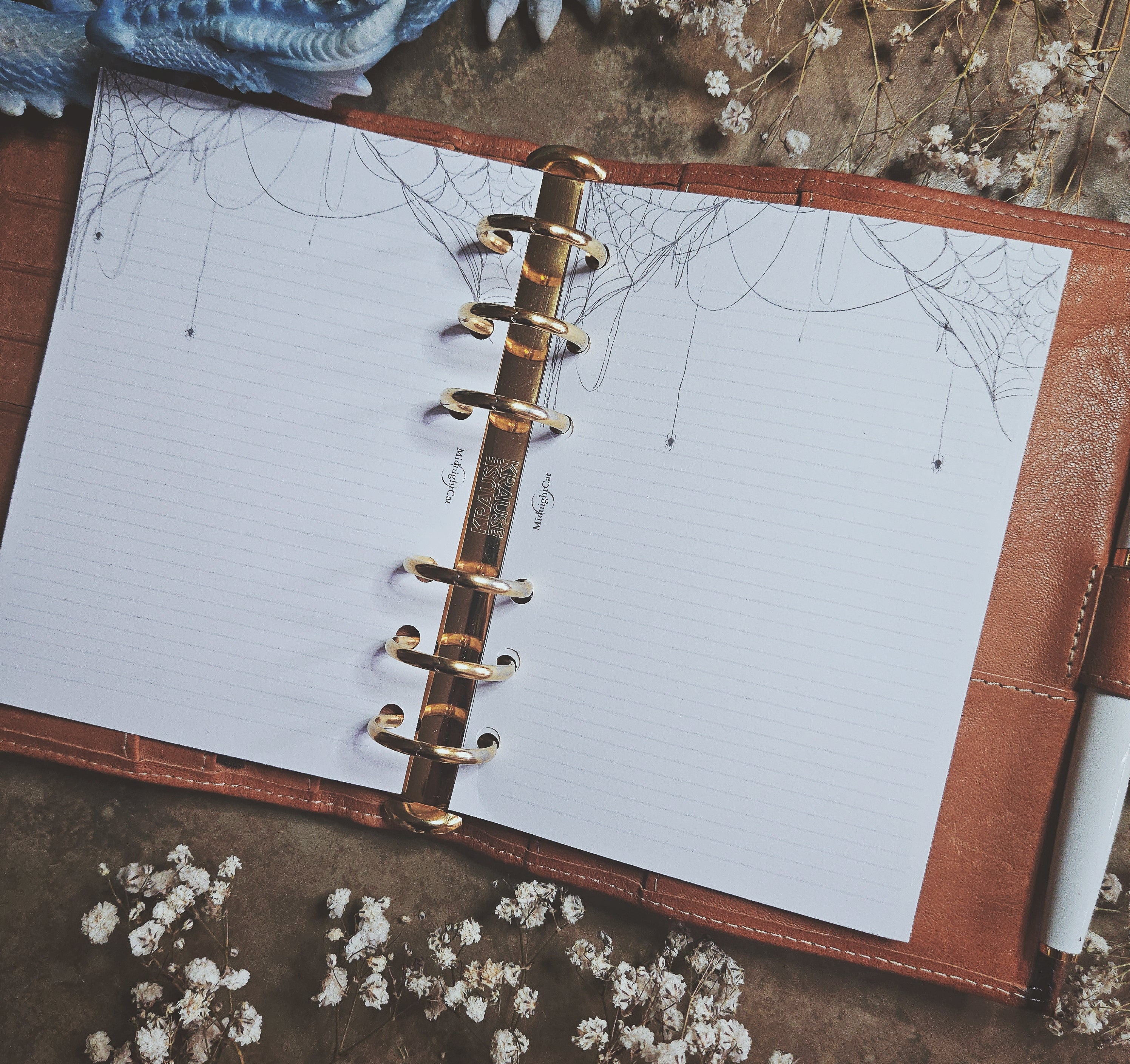 Spiderweb Notepaper | Midnight Cat Co.