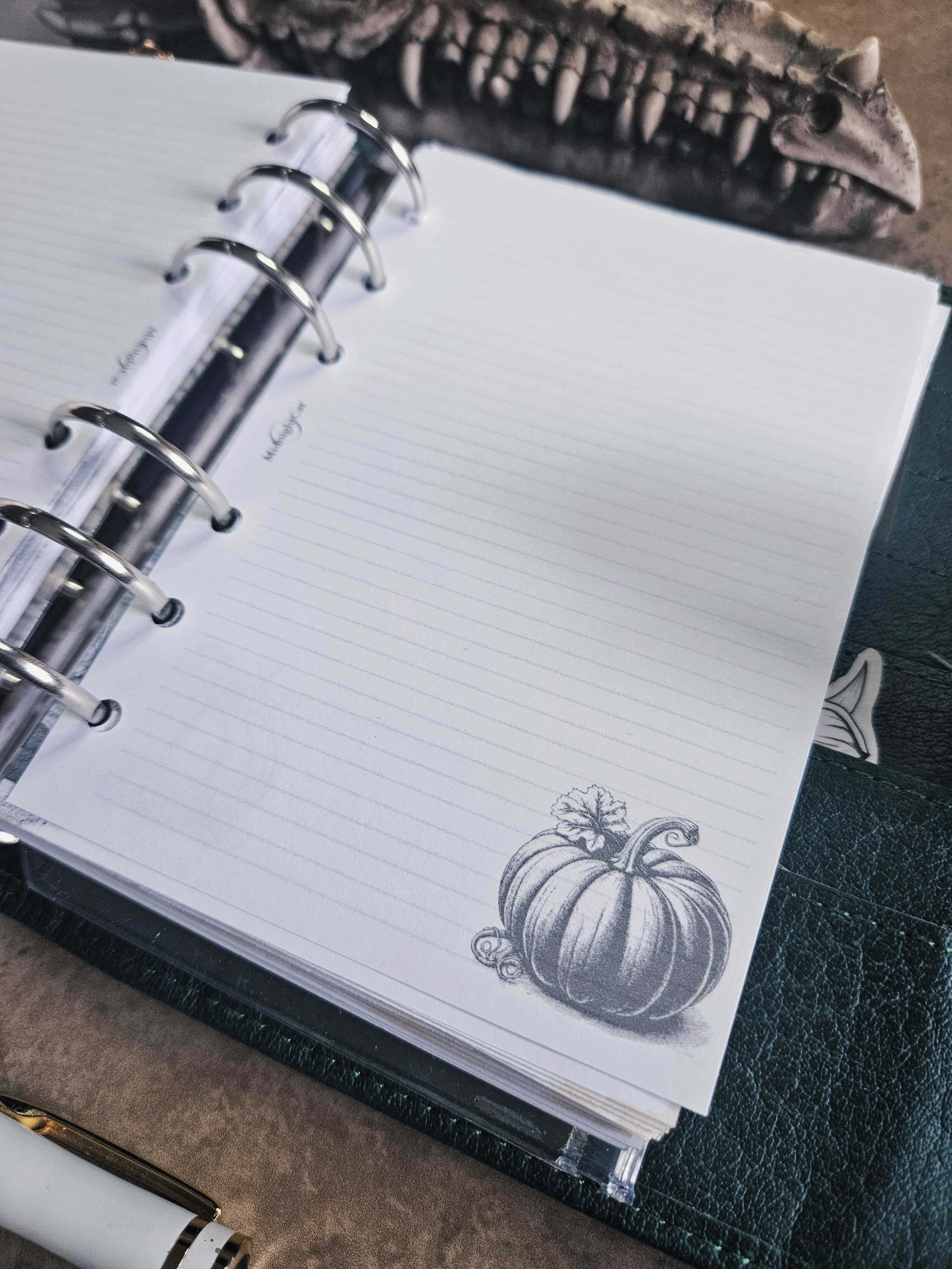 Vintage Pumpkin Notepaper Insert | Midnight Cat Co.