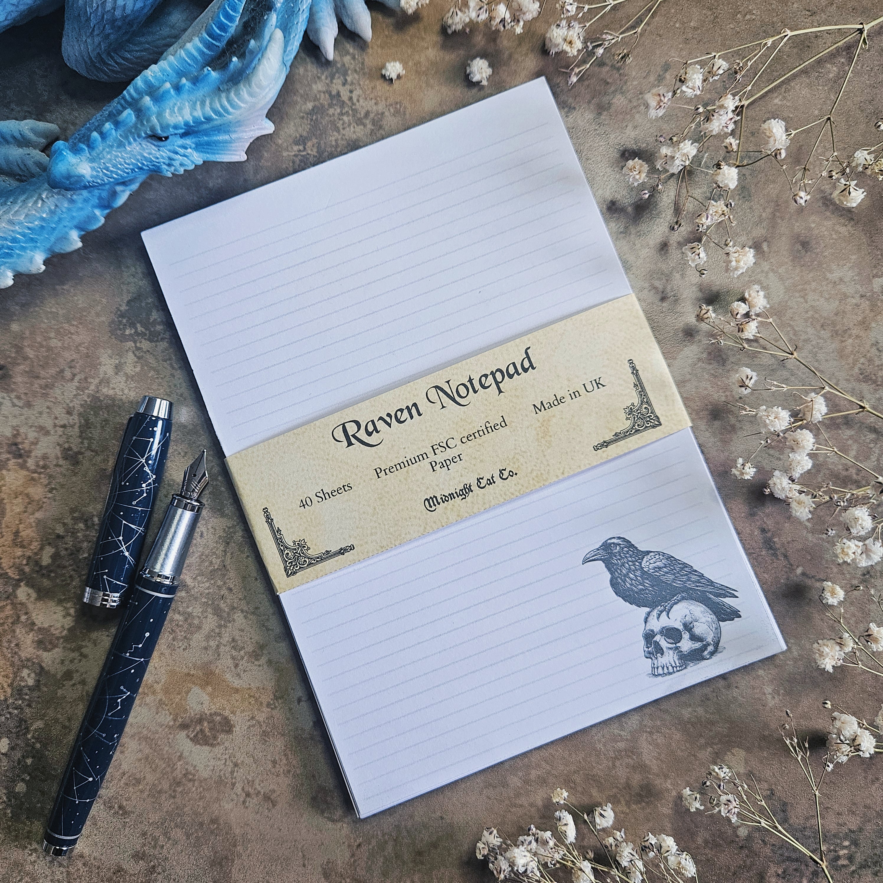 Raven Gothic Notepad