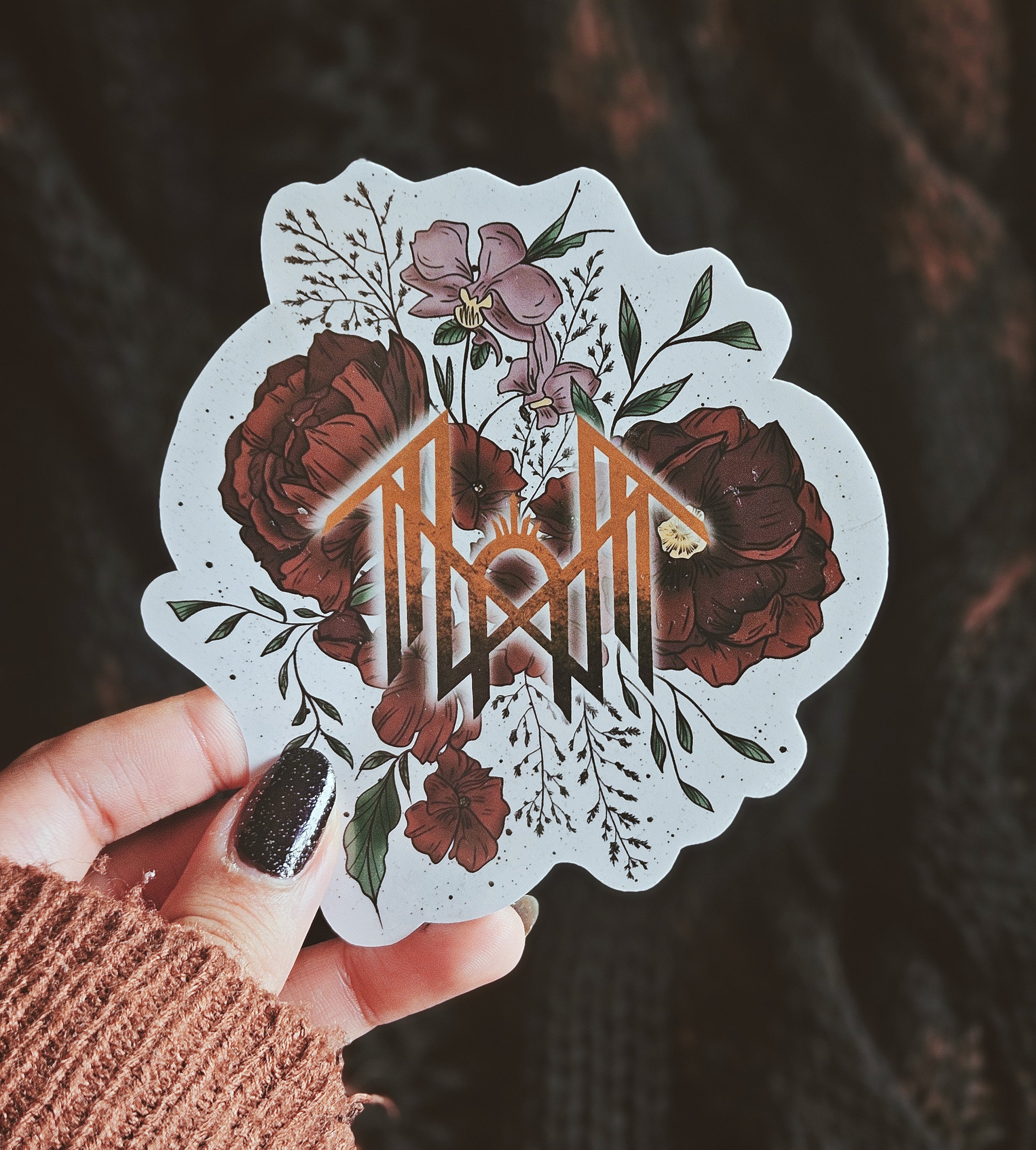 Sleep Token Inspired Floral Sticker