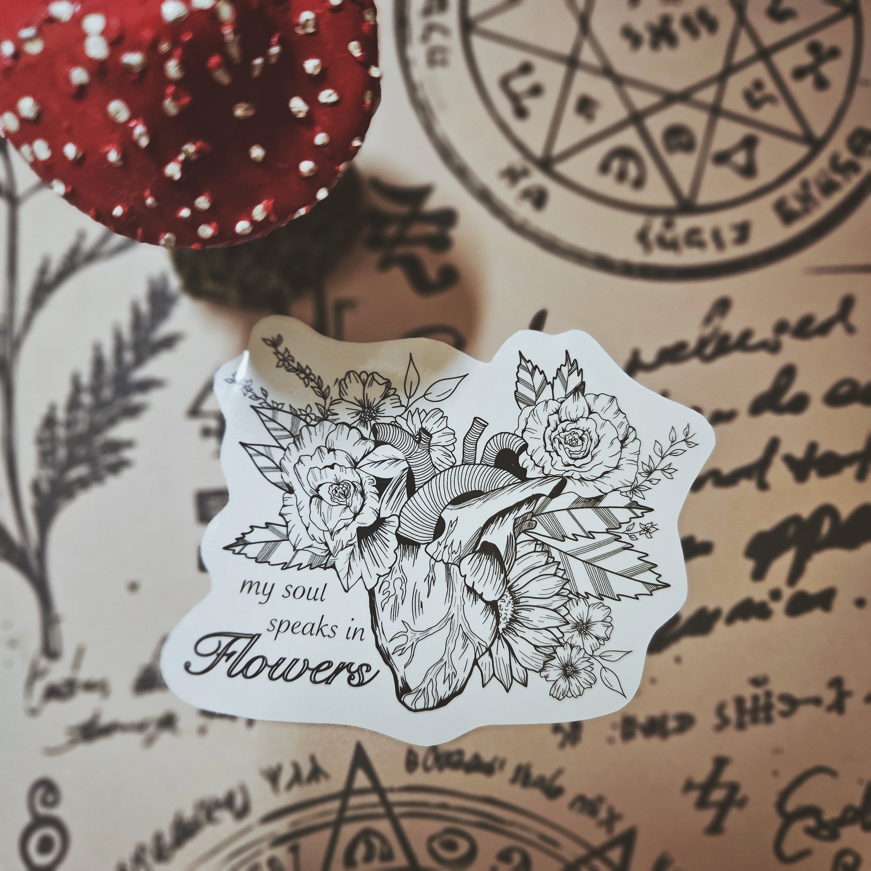 Botanical Heart Sticker