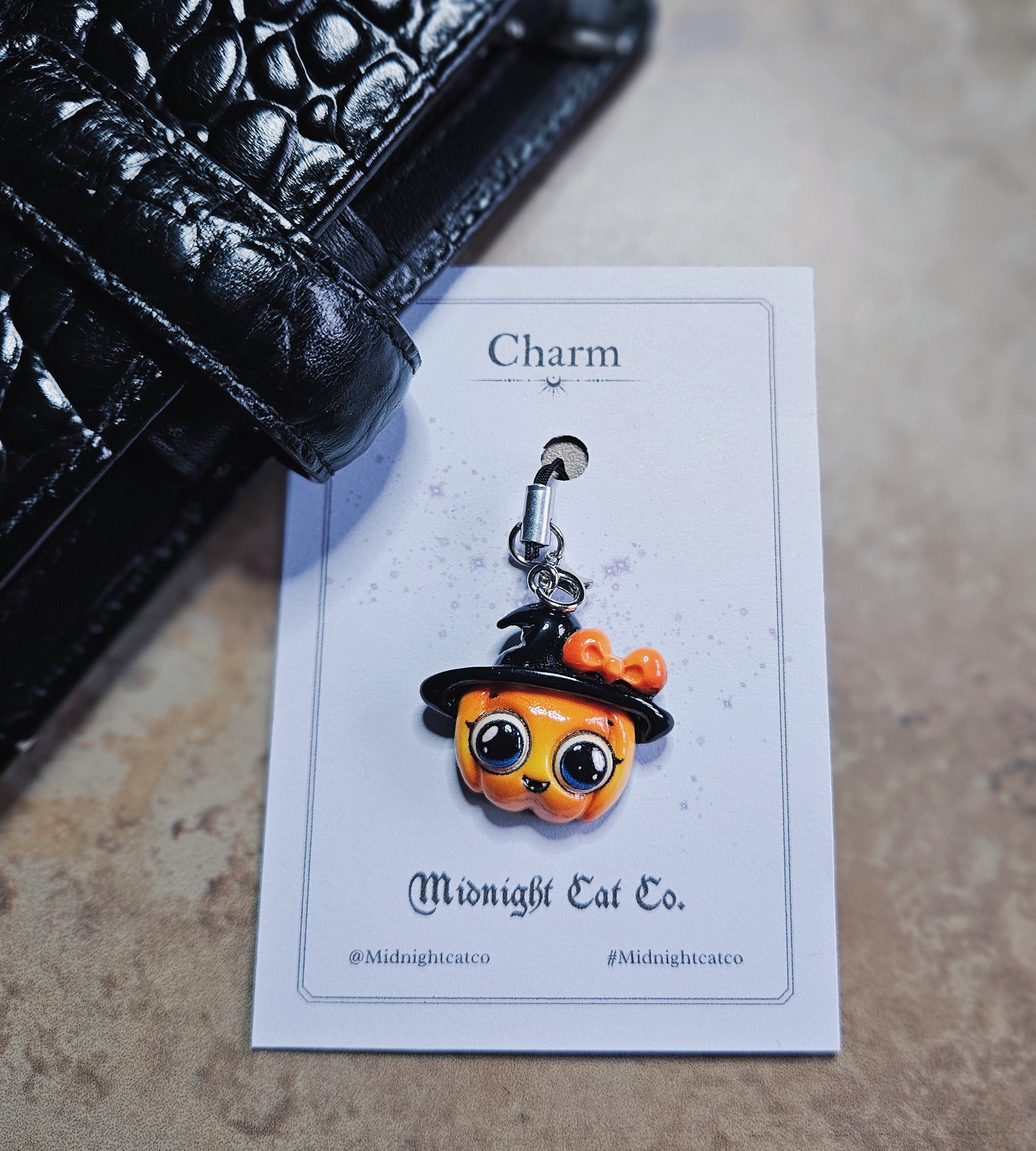 Cute Pumpkin Witch Charm