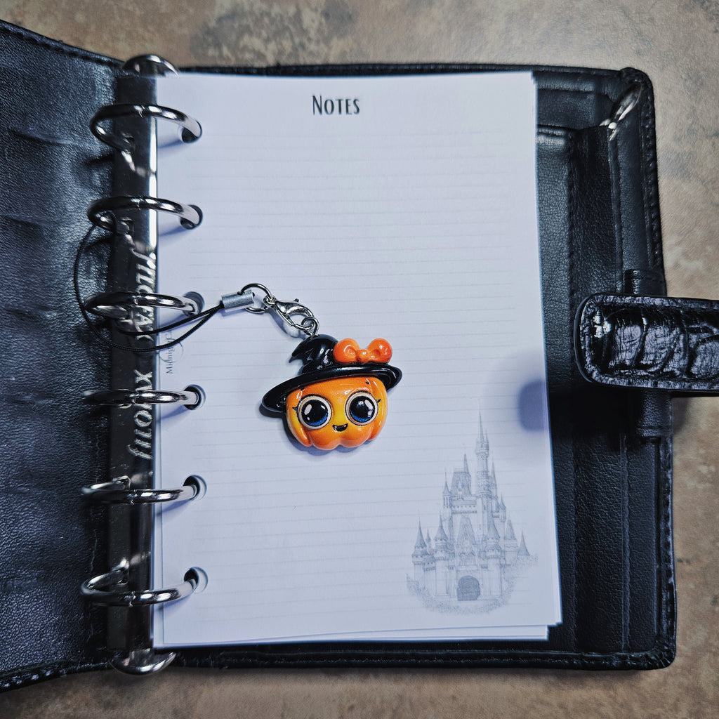 Cute Pumpkin Witch Charm