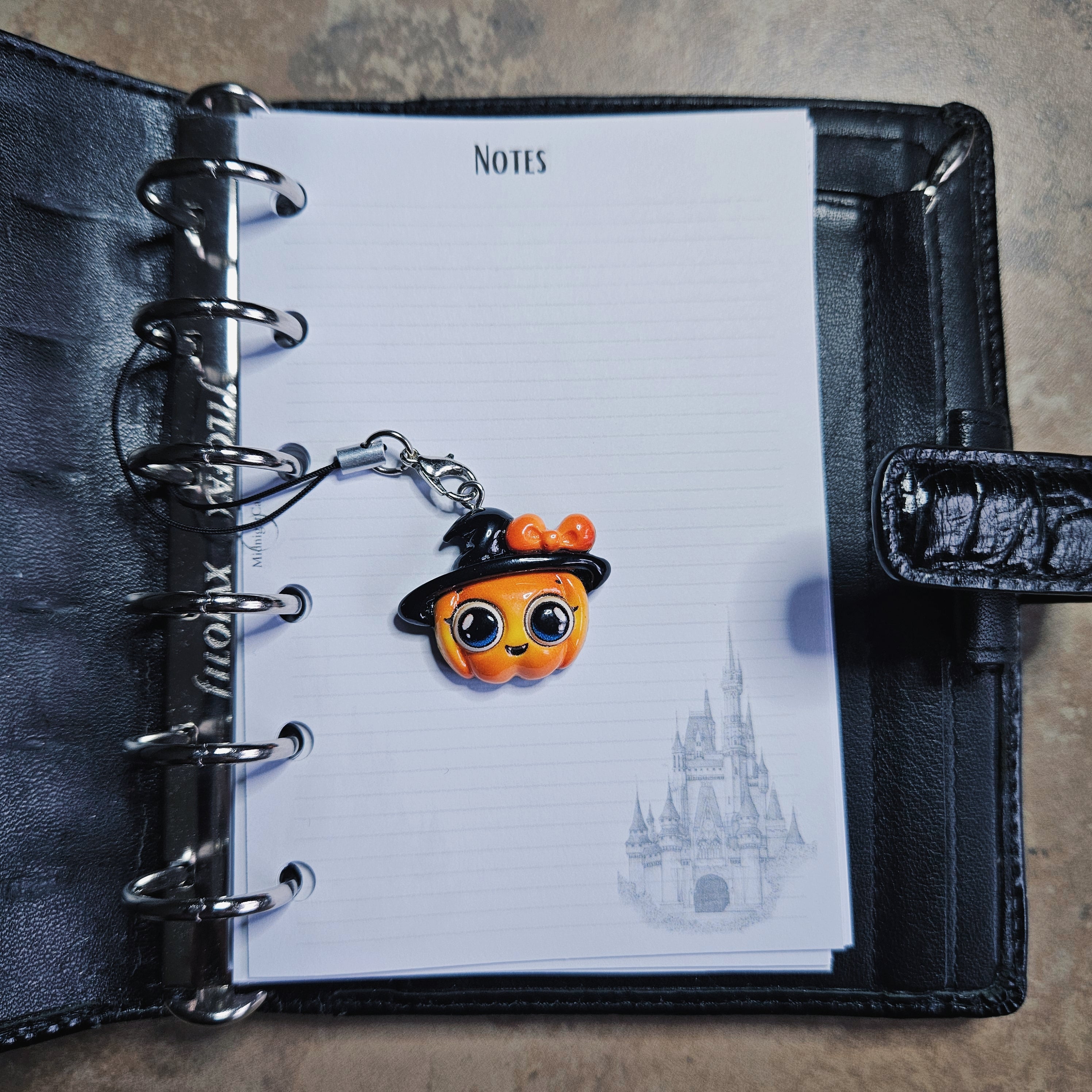 Cute Pumpkin Witch Charm
