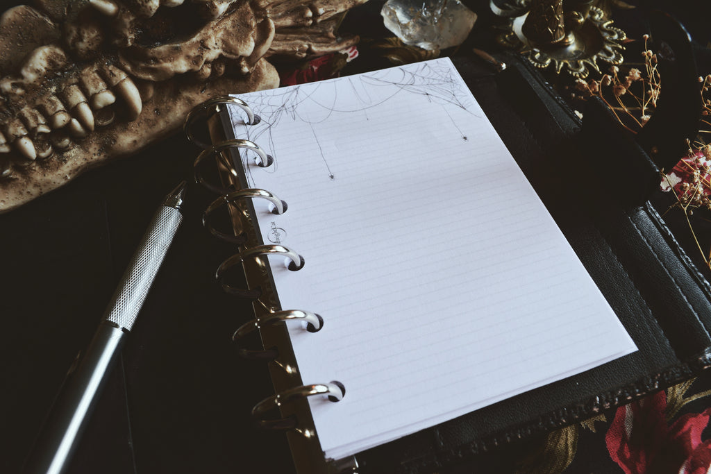 Spiderweb Notepaper | Midnight Cat Co.