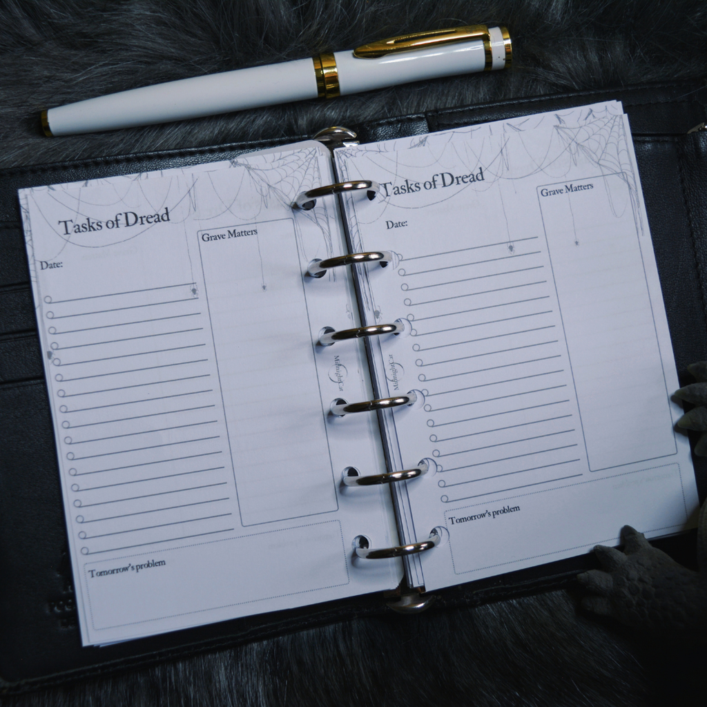 Tasks of Dred To List Inserts | Midnight Cat Co.