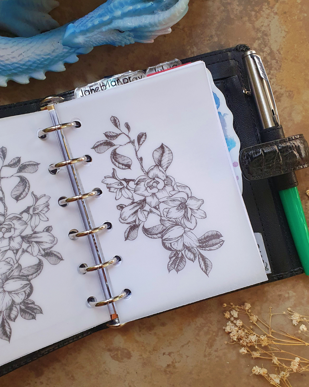Vintage Floral Planner Dashboard