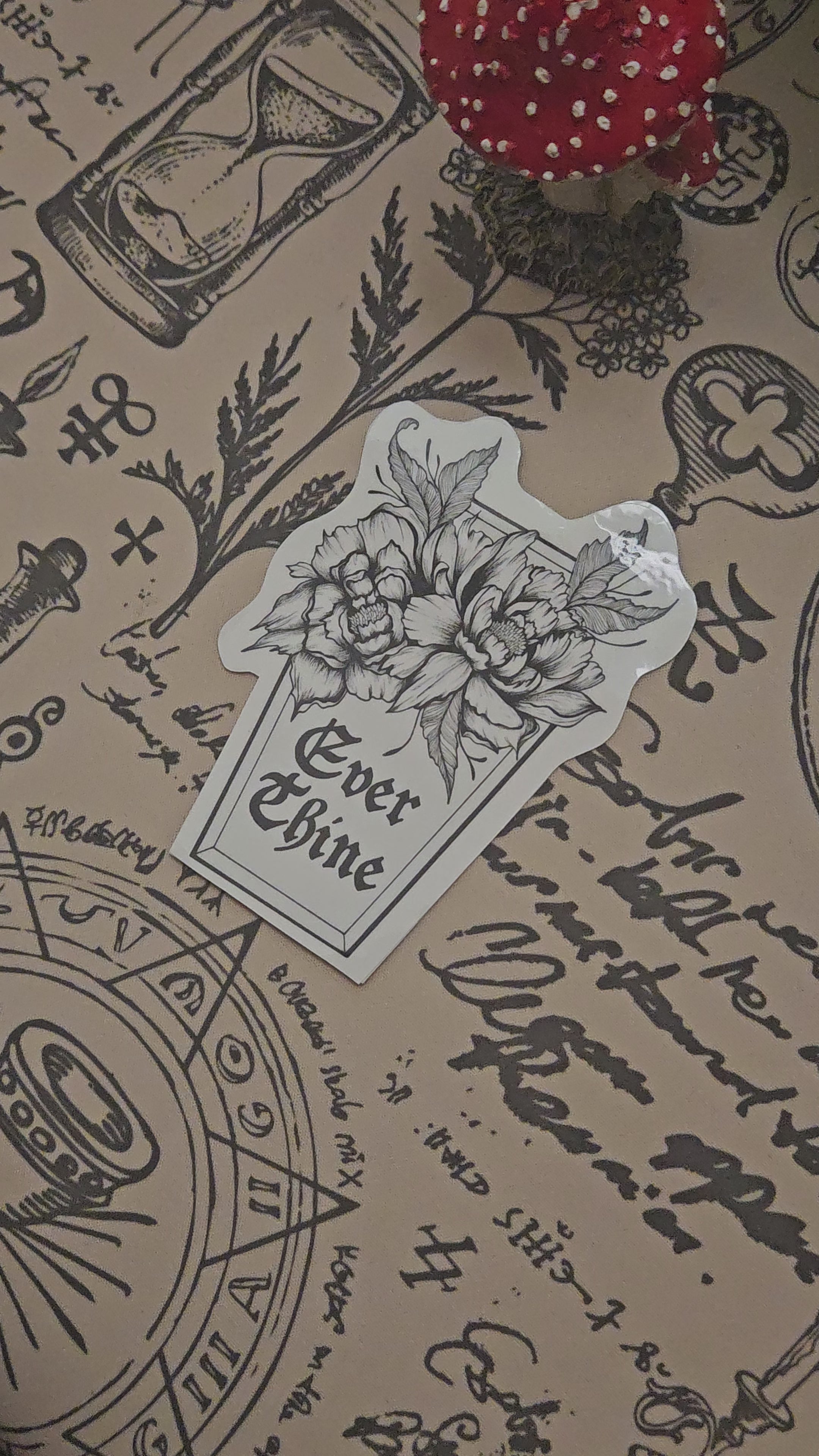 Floral Coffin Sticker