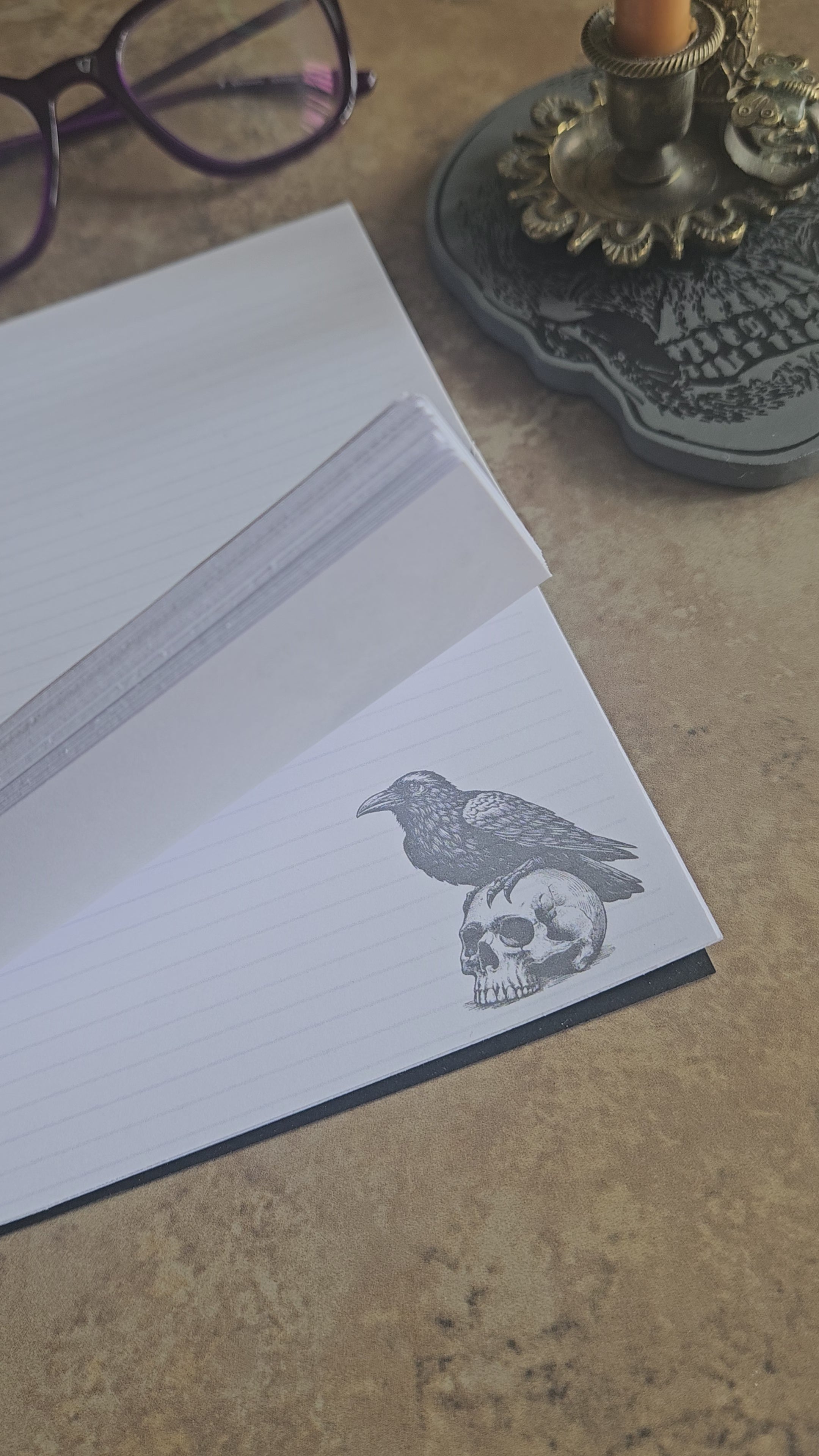Raven Gothic Notepad
