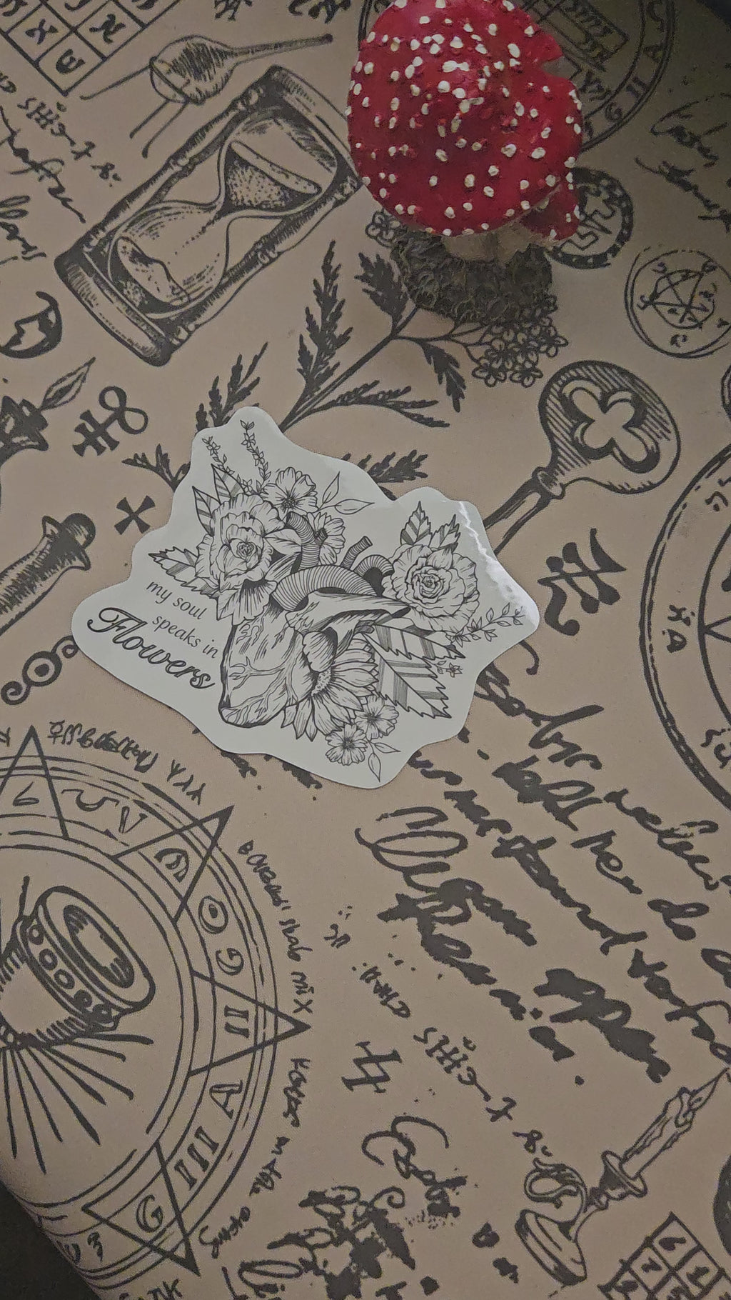 Botanical Heart Sticker